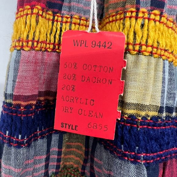 VTG New Deadstock New Issues Maxi Skirt Womens XS Multicolor Plaid A-Line TW7028 - Picture 7 of 7